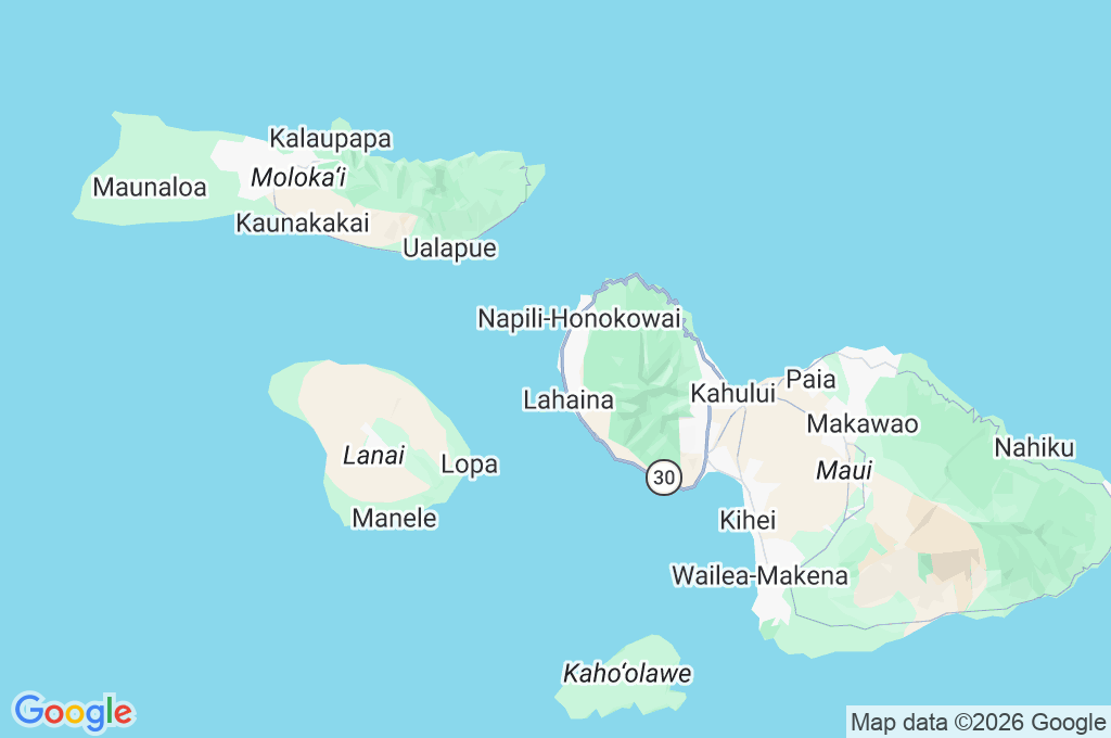 Kāʻanapali Beach Area Map