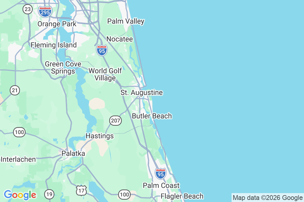 St. Augustine Beach Area Map St. Augustine Beach Area Map