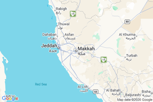 Map of Makkah Governorate