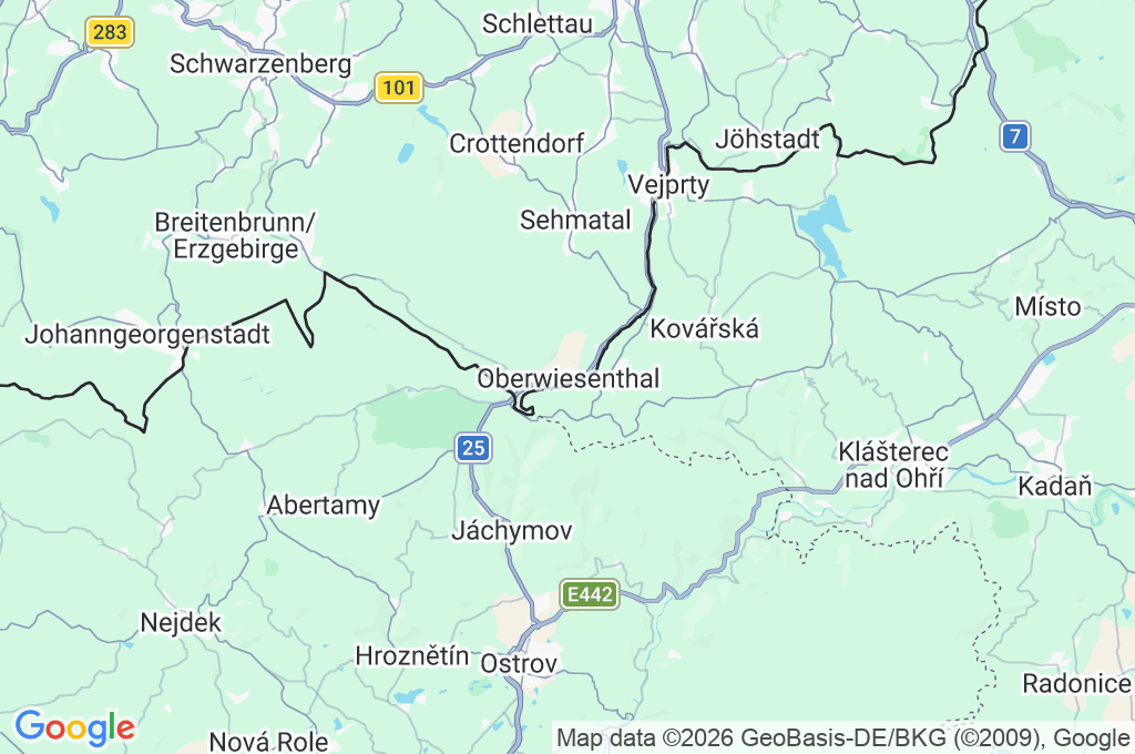 Oberwiesenthal Area Map