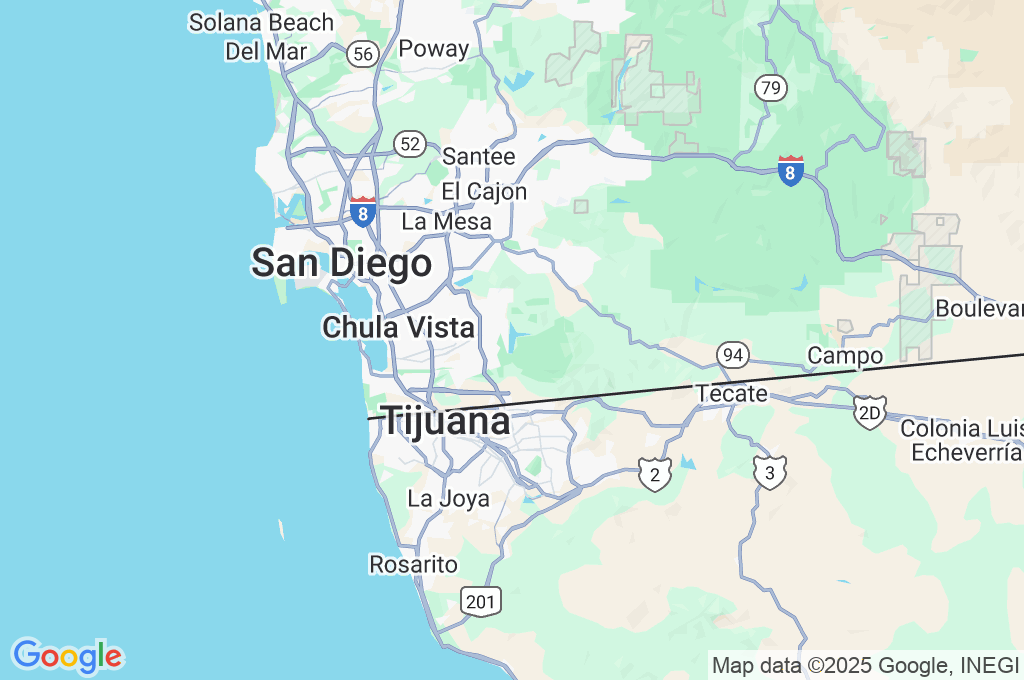 Lower Otay Lake Area Map