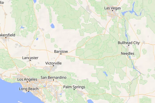 Map of San Bernardino County