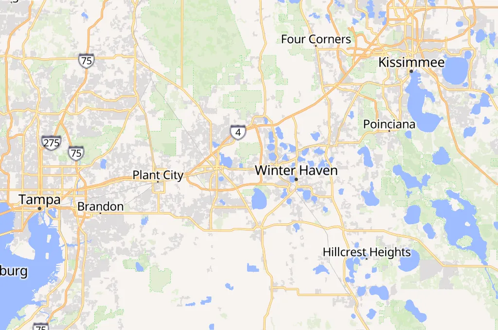Central Florida Area Map