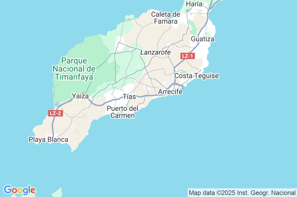 Lanzarote Airport Area Map