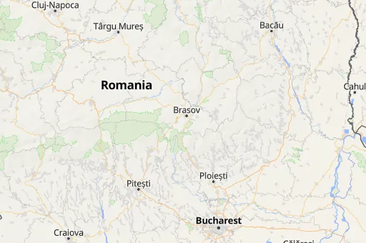Map of Brașov County