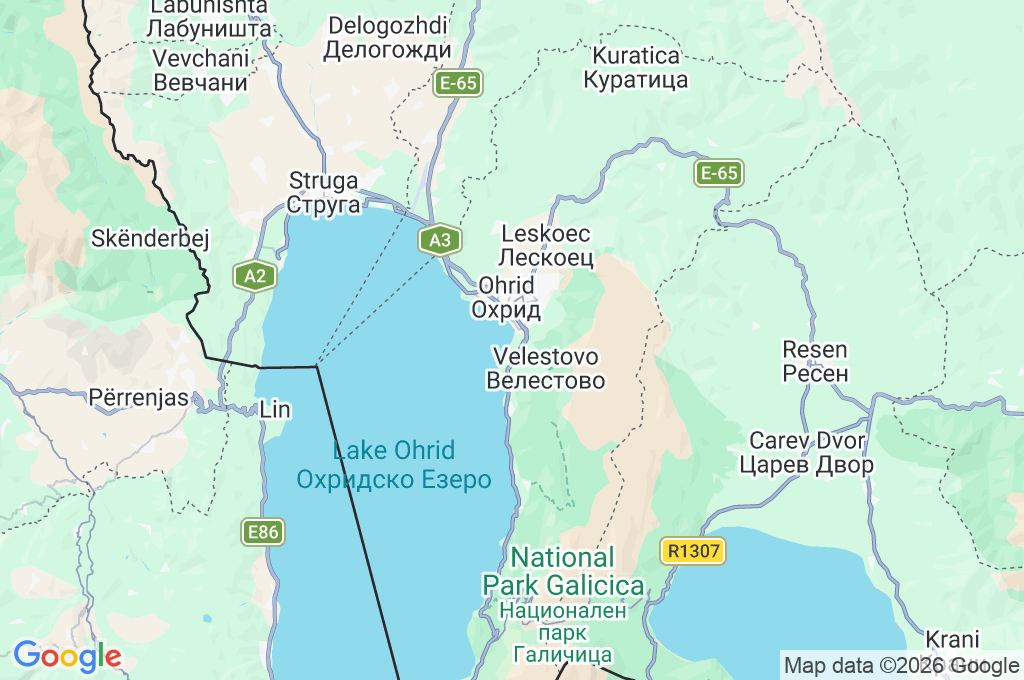 Ohrid Area Map