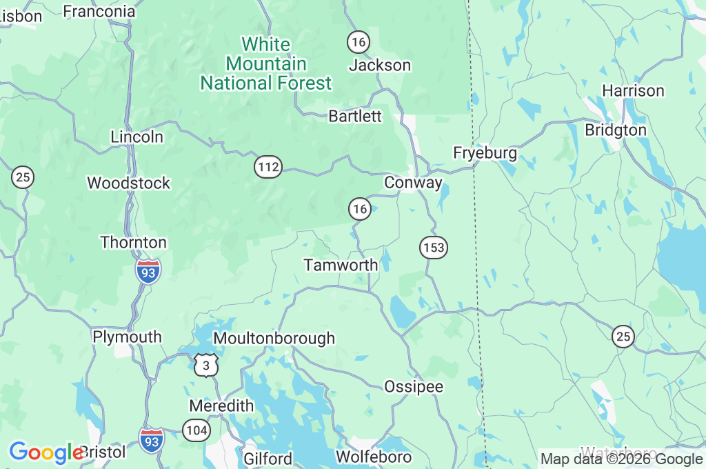 Chocorua Lake Area Map
