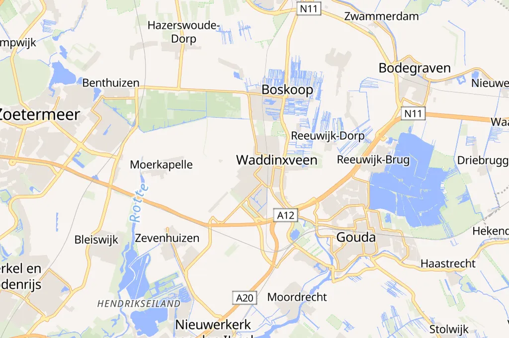 Waddinxveen Area Map
