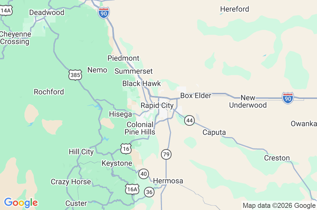 Rapid City Area Map Rapid City Area Map