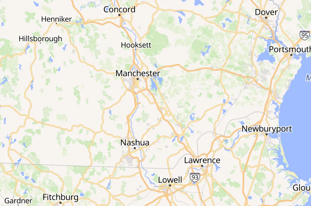 Interstate 93 Area Map