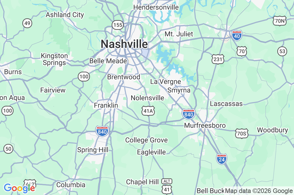 Nolensville Area Map