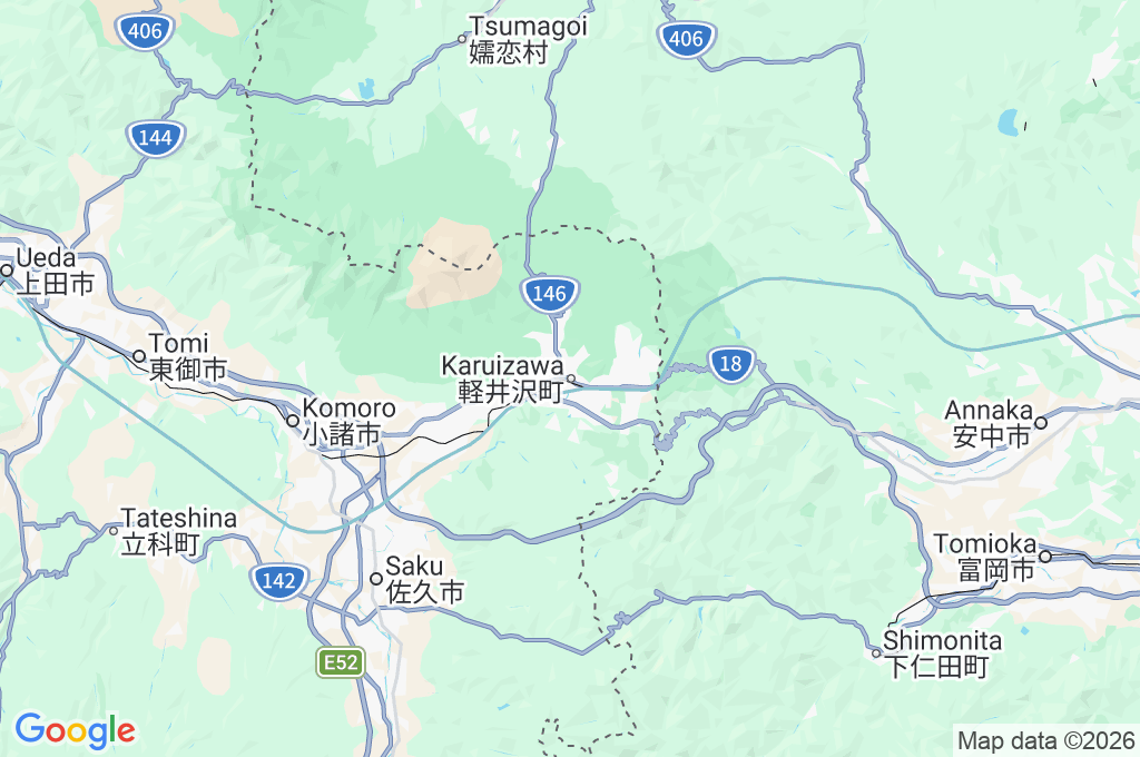 Karuizawa Area Map