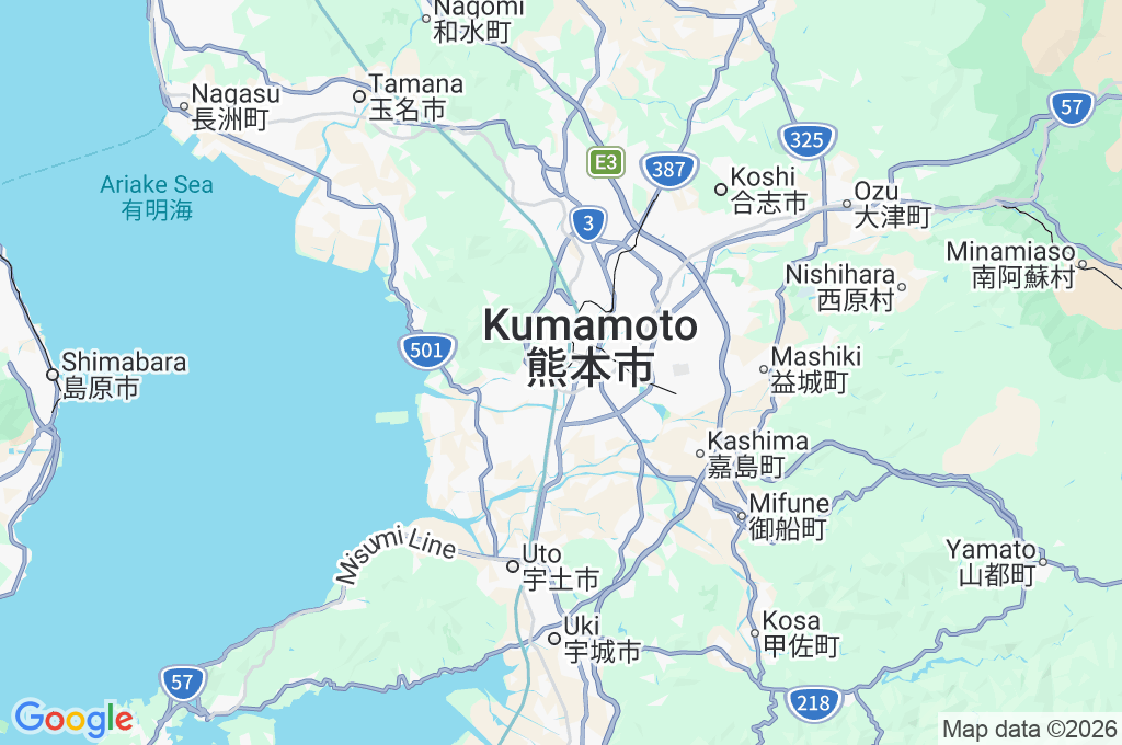 Kumamoto Station Area Map