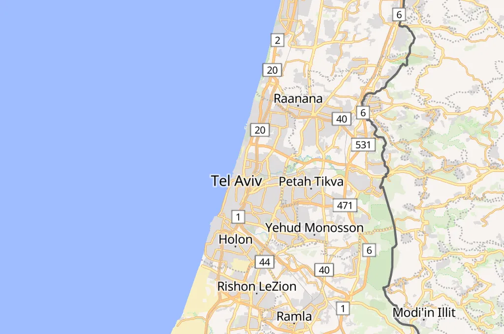 Tel Aviv University Area Map Tel Aviv University Area Map
