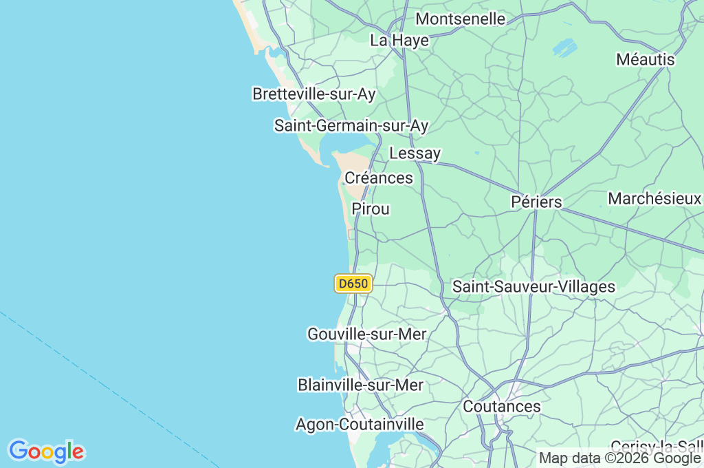 Pirou-Plage Area Map