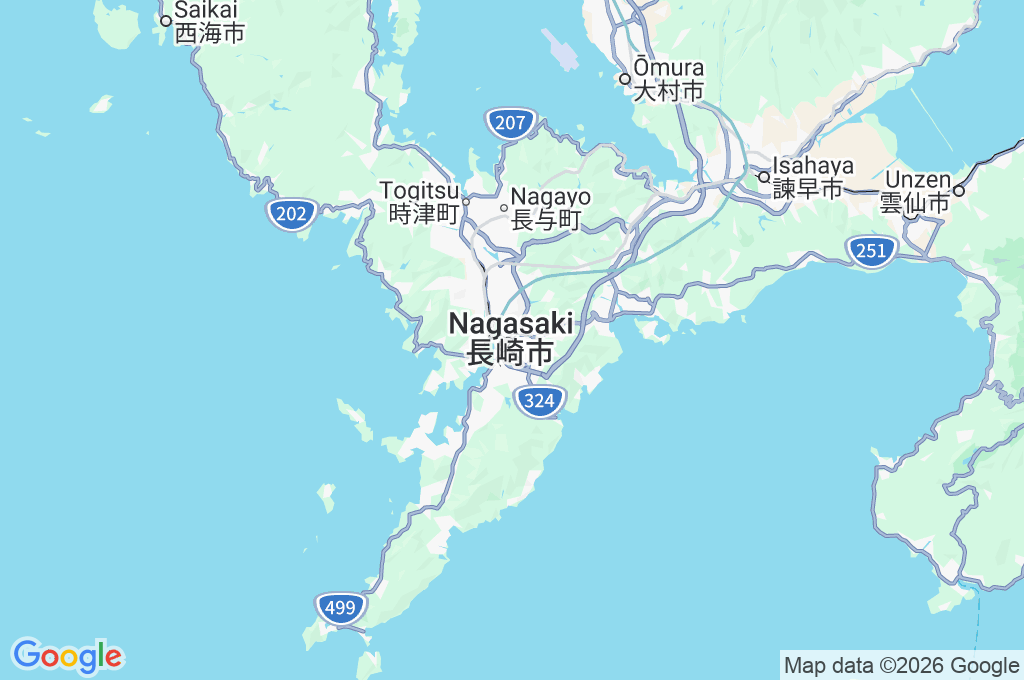 Nagasaki City Hall Area Map Nagasaki City Hall Area Map