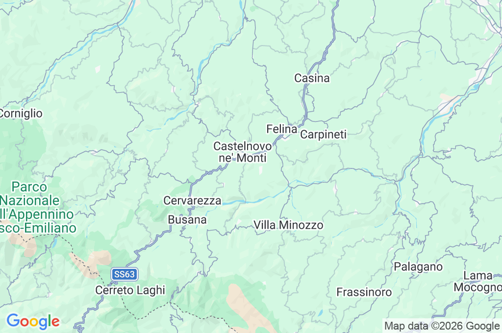 Pietra di Bismantova Area Map