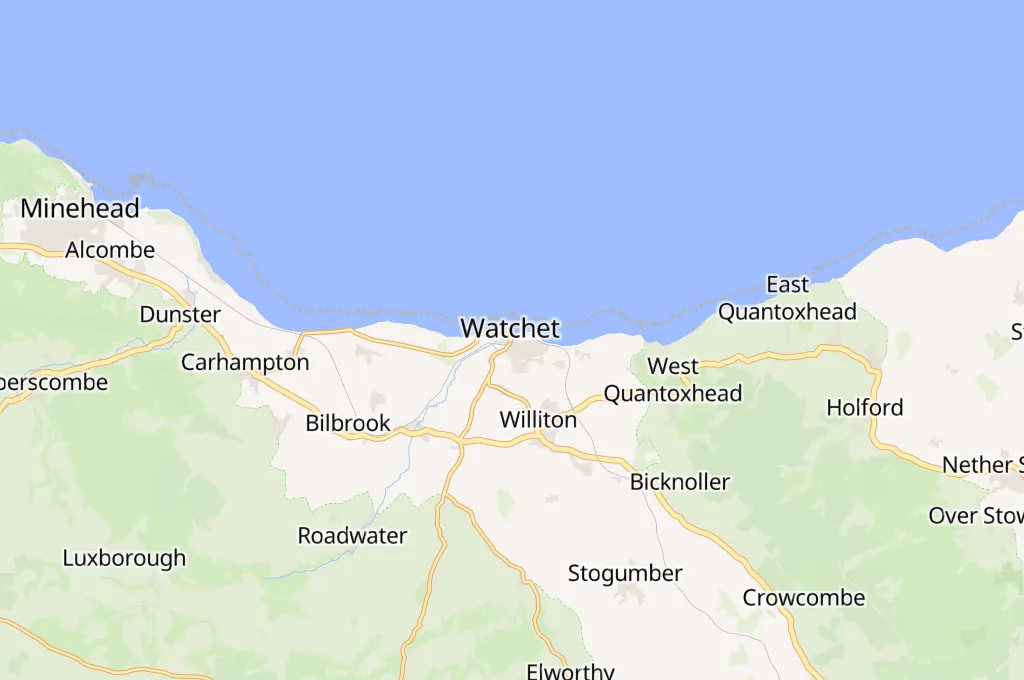 Watchet Area Map Watchet Area Map