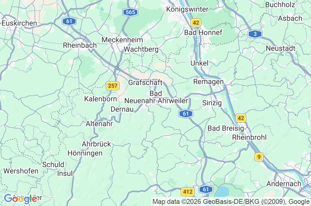 Bad Neuenahr-Ahrweiler Area Map