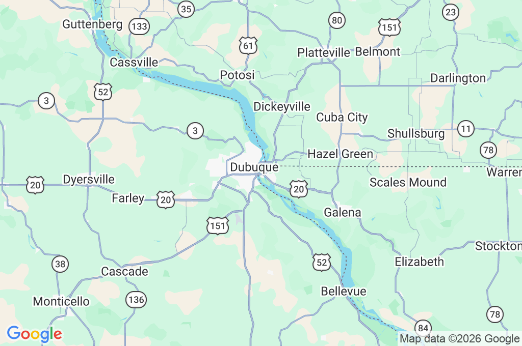 East Dubuque Area Map East Dubuque Area Map