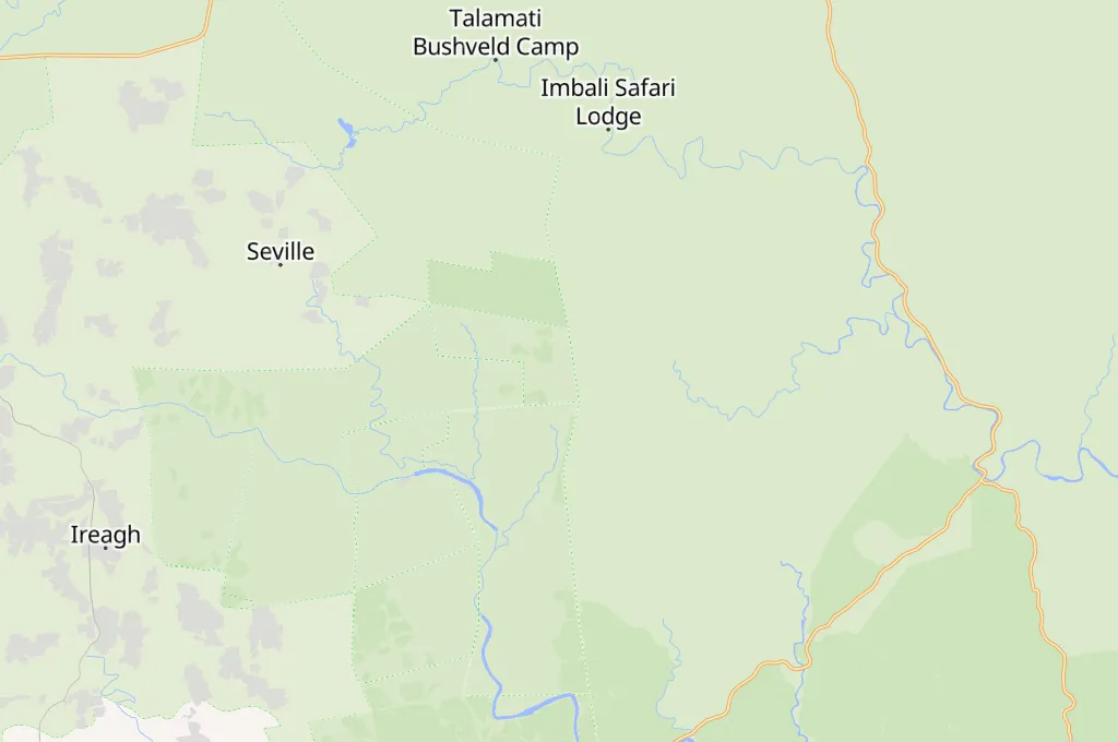 Nkorho Bush Lodge Area Map Nkorho Bush Lodge Area Map