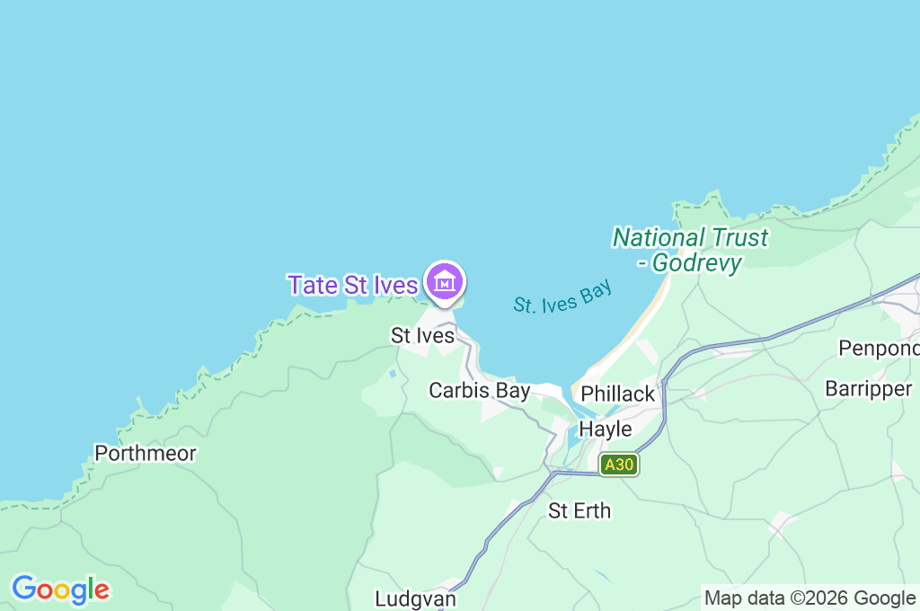 St Ives Harbour Area Map