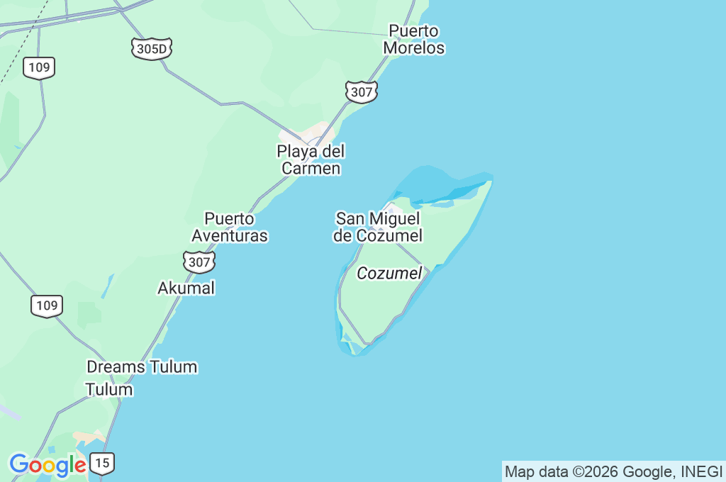 Grand Park Royal Cozumel Area Map Grand Park Royal Cozumel Area Map