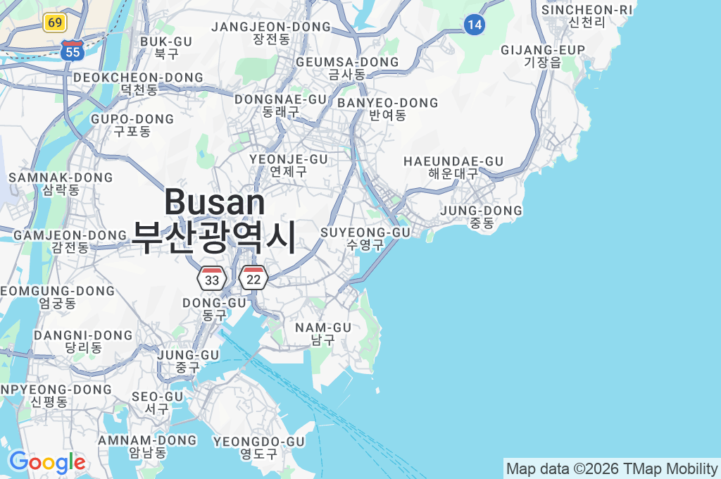 Gwangalli Beach Area Map Gwangalli Beach Area Map