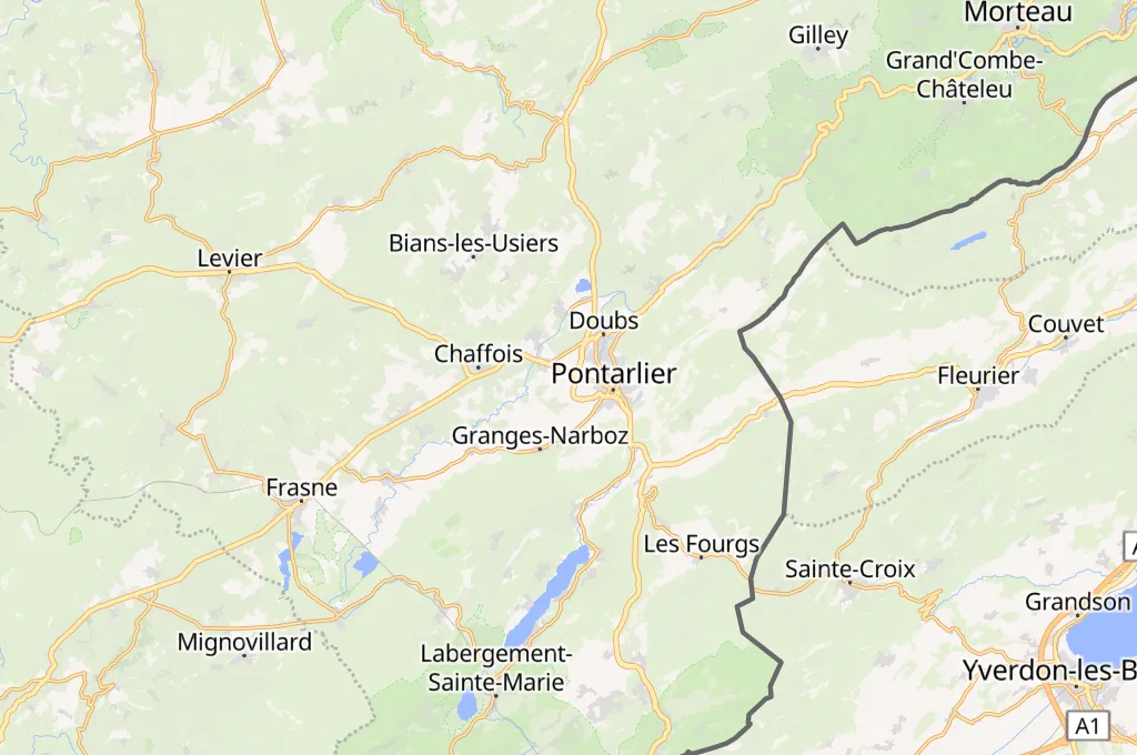 Pontarlier Airport Area Map