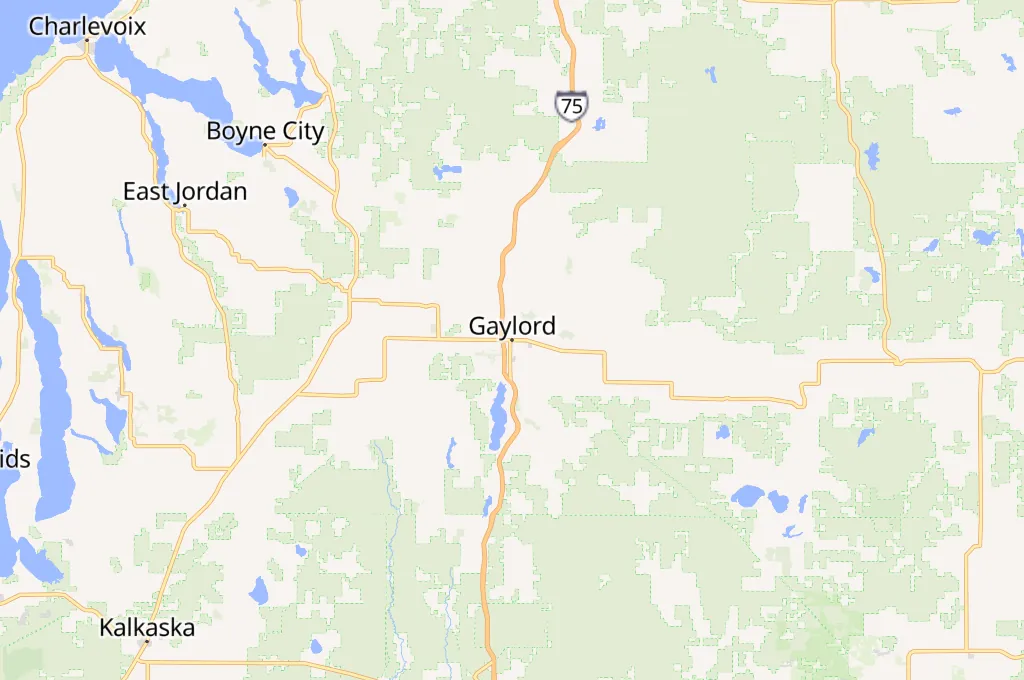 Gaylord Area Map