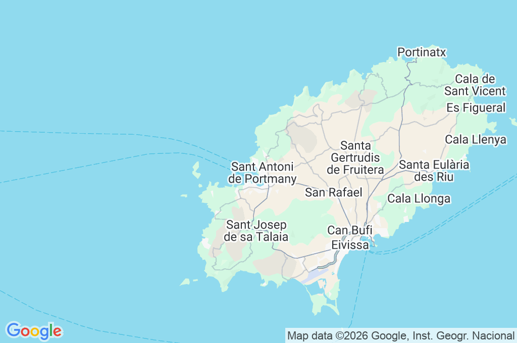 Sant Antoni de Portmany Area Map Sant Antoni de Portmany Area Map