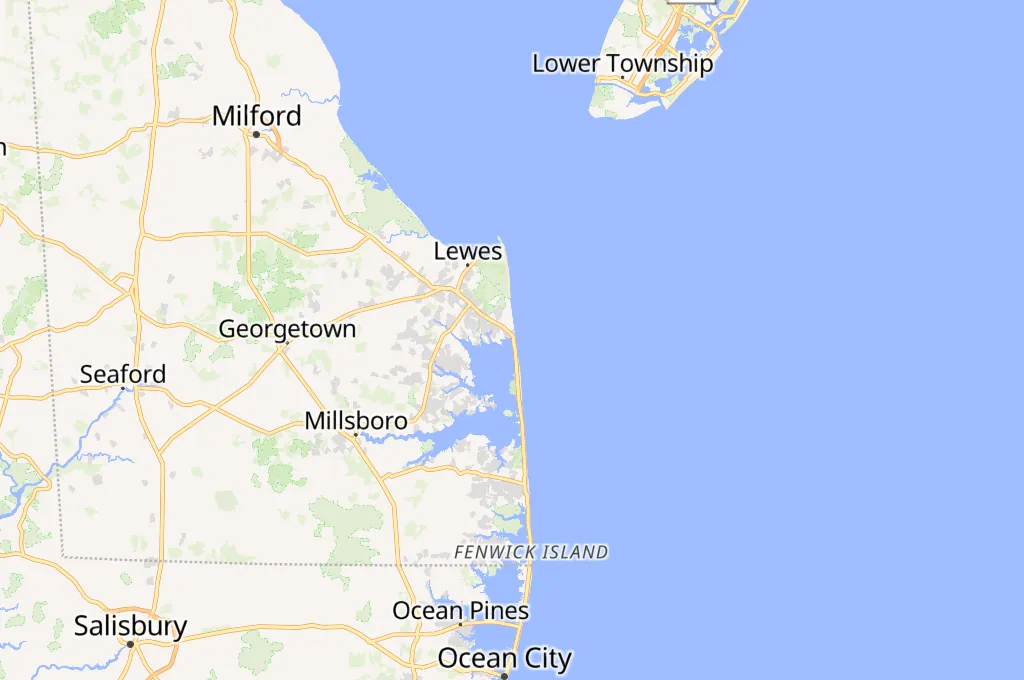 Dewey Beach Area Map Dewey Beach Area Map