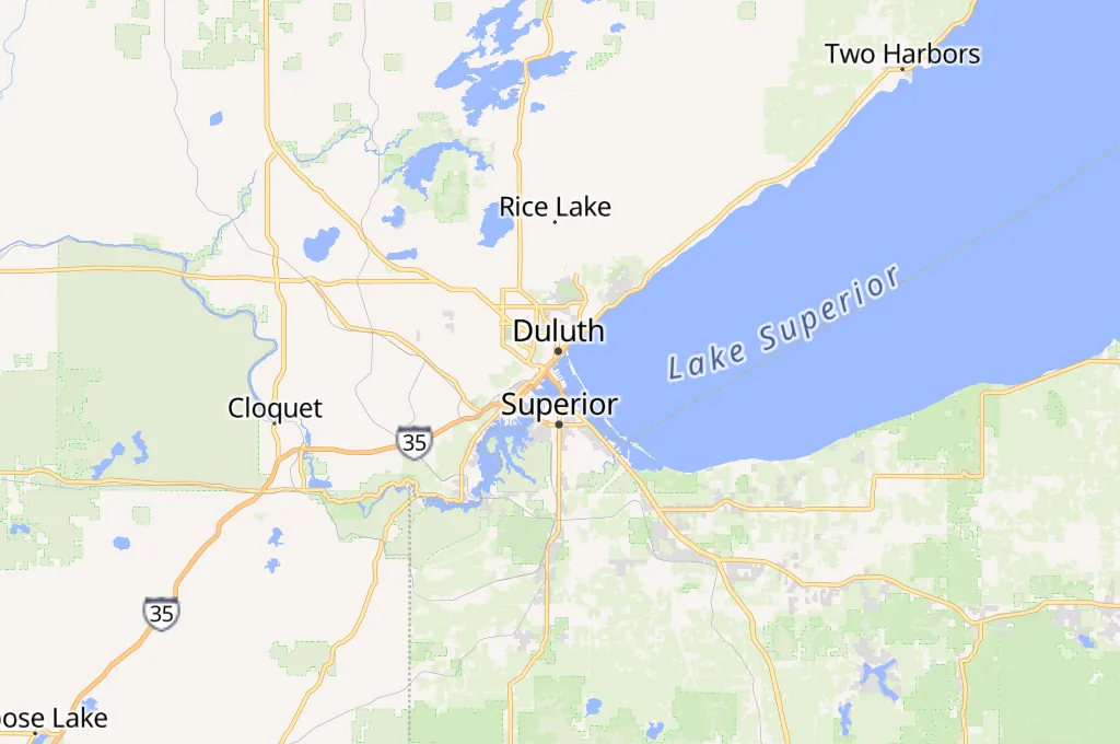 Duluth Harbor Area Map