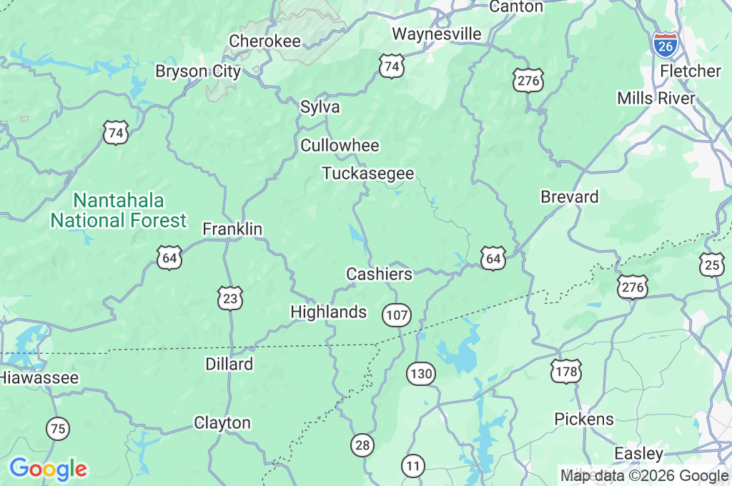 Lake Glenville Area Map Lake Glenville Area Map