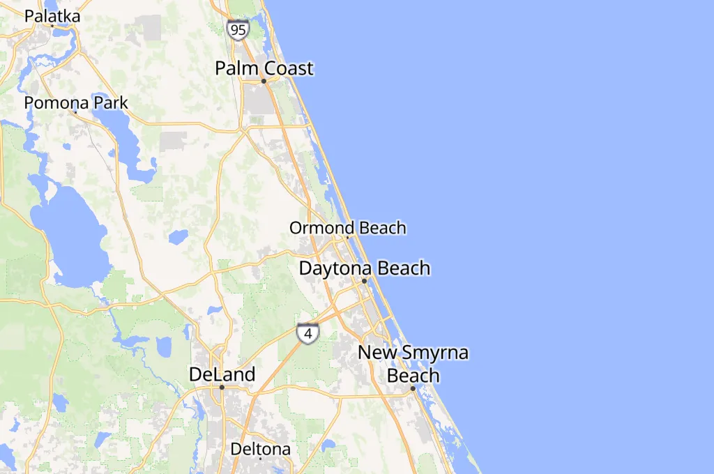 Ormond Beach Area Map Ormond Beach Area Map