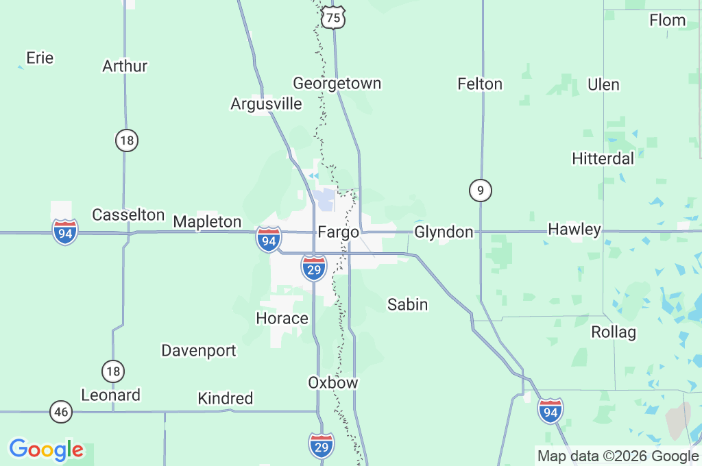 Moorhead Area Map