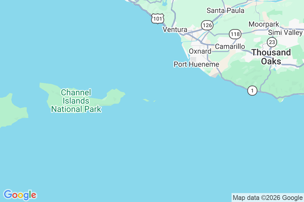 Anacapa Island Area Map