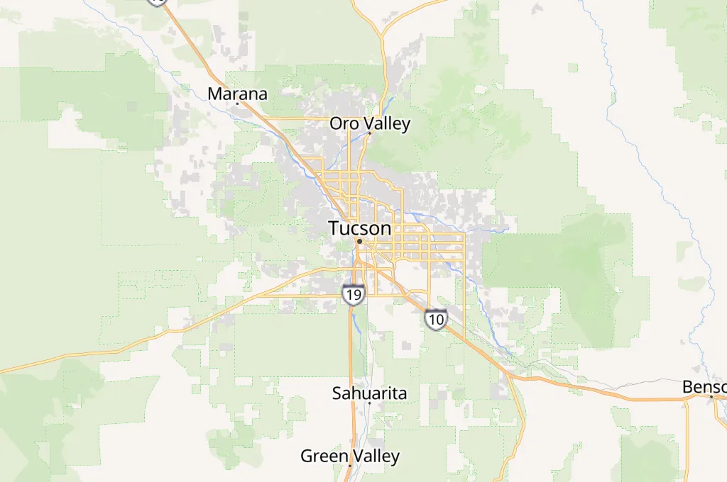 Tucson Area Map Tucson Area Map