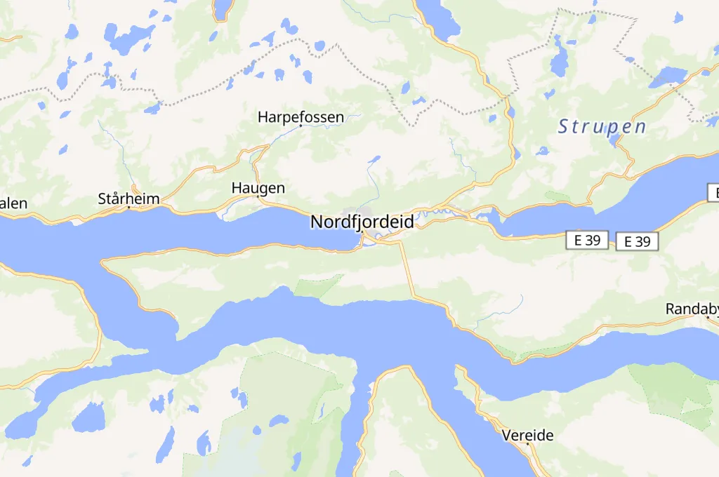 Nordfjordeid Area Map