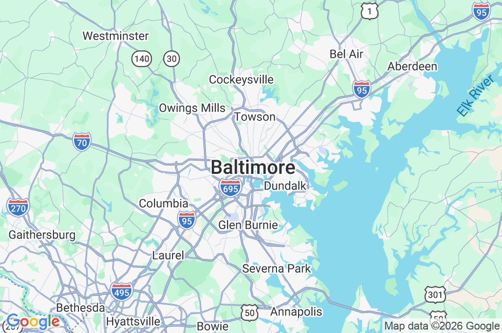 Downtown Baltimore Area Map Downtown Baltimore Area Map