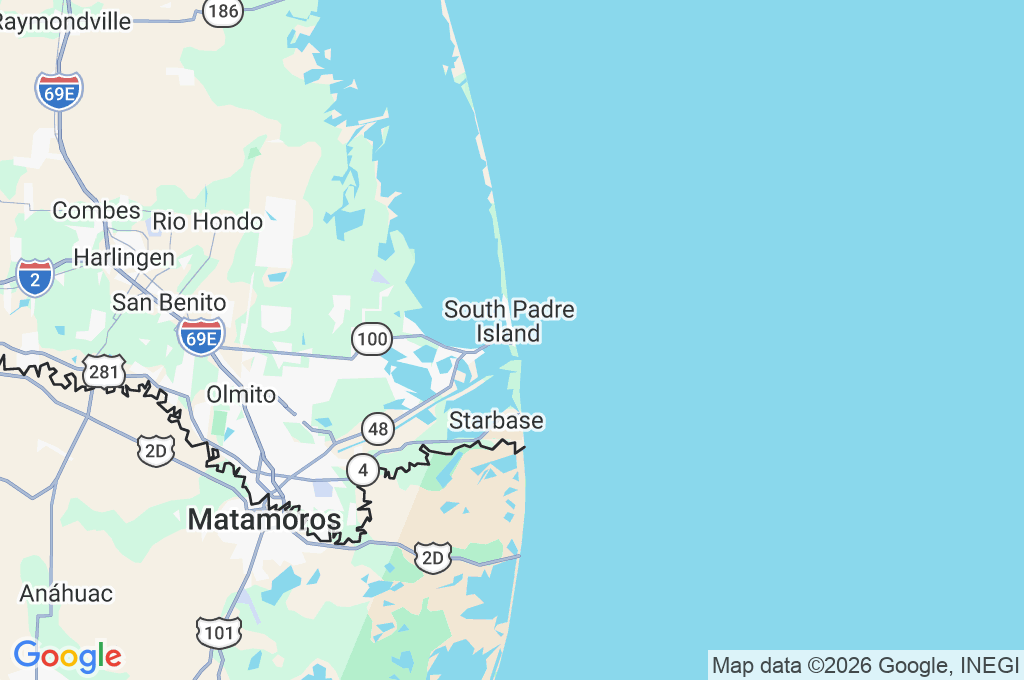 South Padre Island Area Map South Padre Island Area Map
