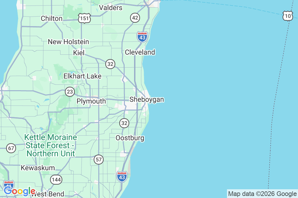 Sheboygan Area Map Sheboygan Area Map