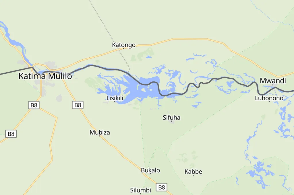 Zambezi Mubala Camp Area Map