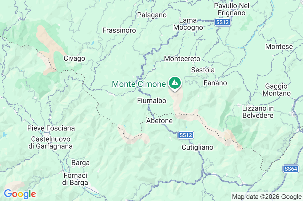 Fiumalbo Area Map