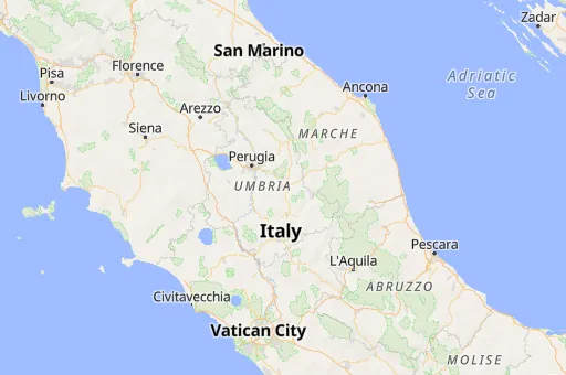 Map of Province of Perugia