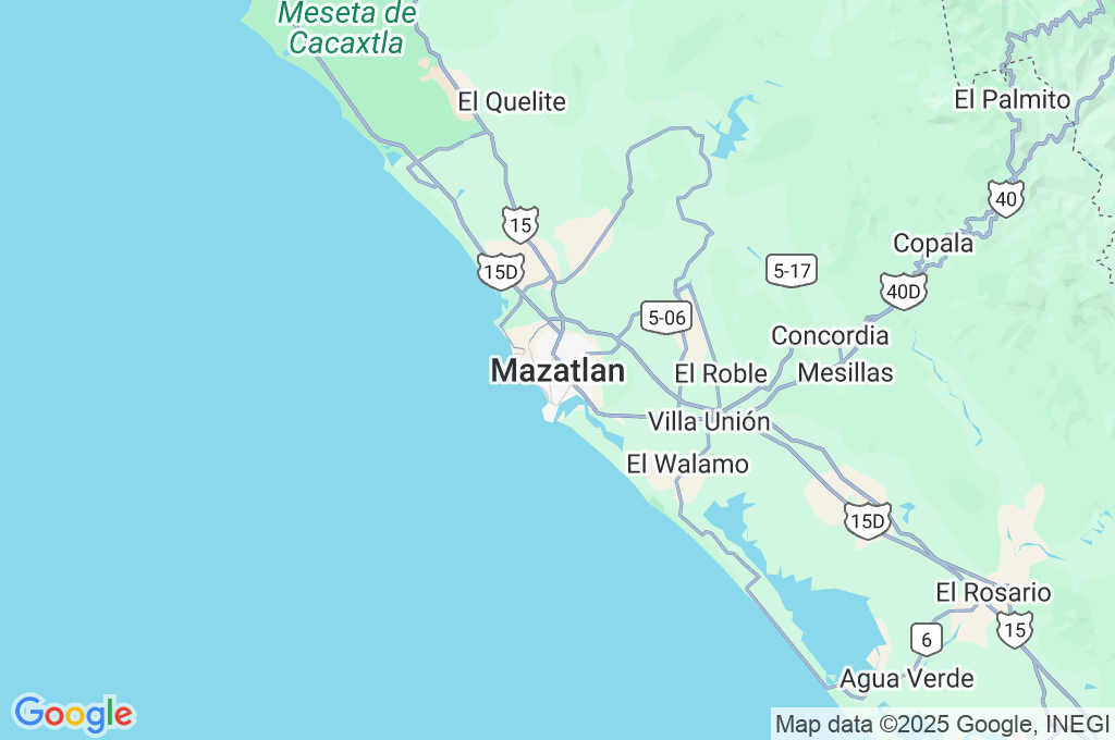 Mazatlán Area Map