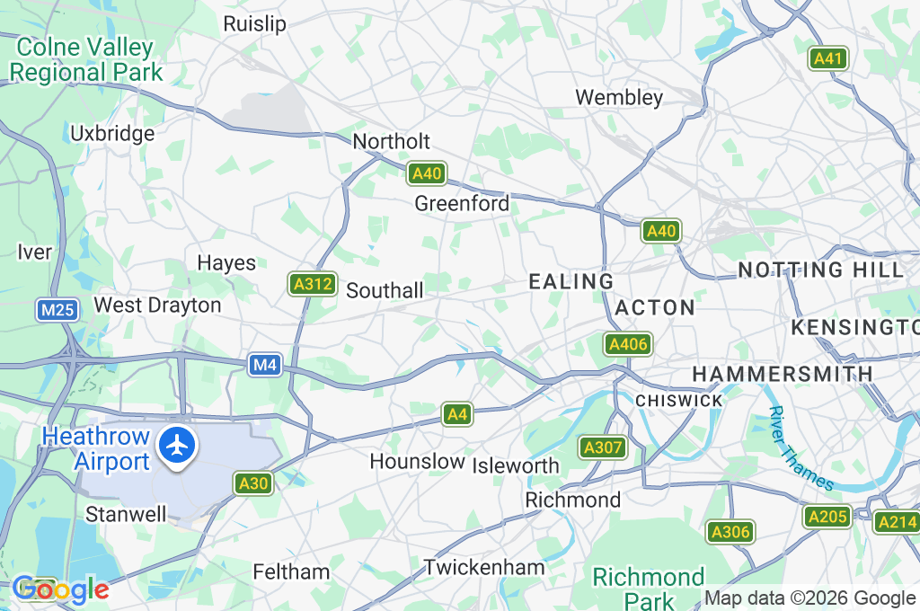 Ealing Hospital Area Map