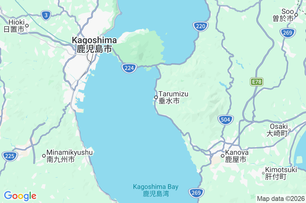 Sakurajima Area Map Sakurajima Area Map