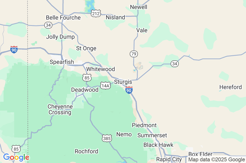 Sturgis Area Map