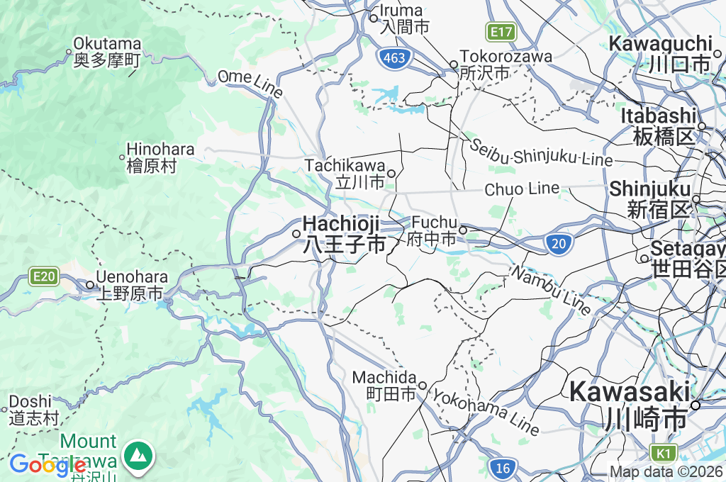 Tamadaira Area Map Tamadaira Area Map